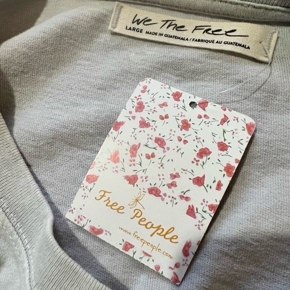 NWT Free People We The People Oversized Large Lightweight Sweatshirt Pur… - Picture 10 of 10